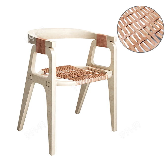 KLAER Plywood Chair 3D model image 1