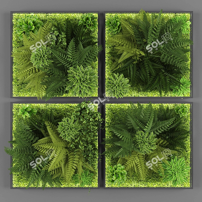 Polys-310374 Verts-461700 Vertical Garden 3D model image 1