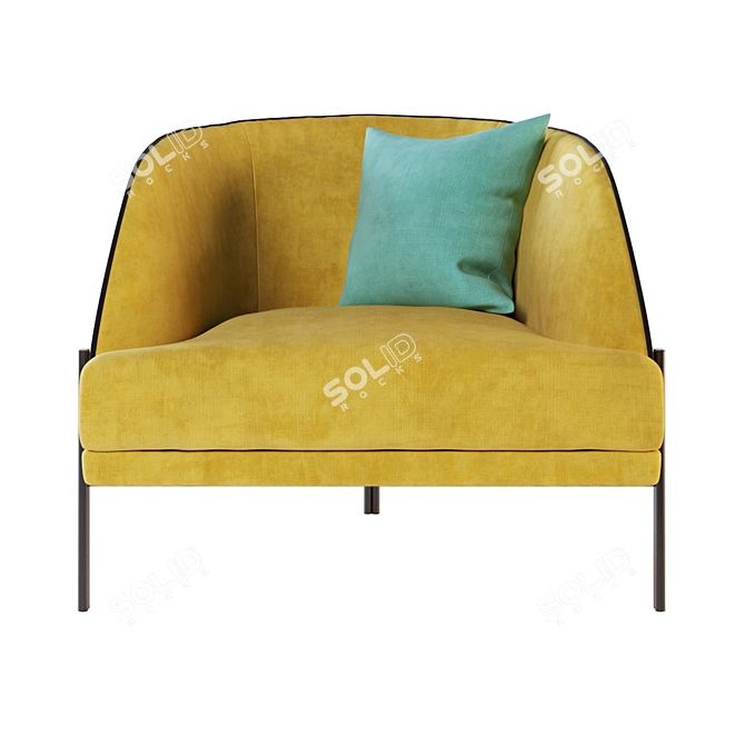 Elegant Caillou Armchair by Liu Jo 3D model image 2