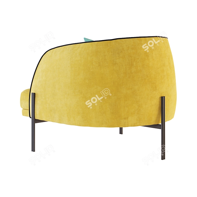 Elegant Caillou Armchair by Liu Jo 3D model image 3