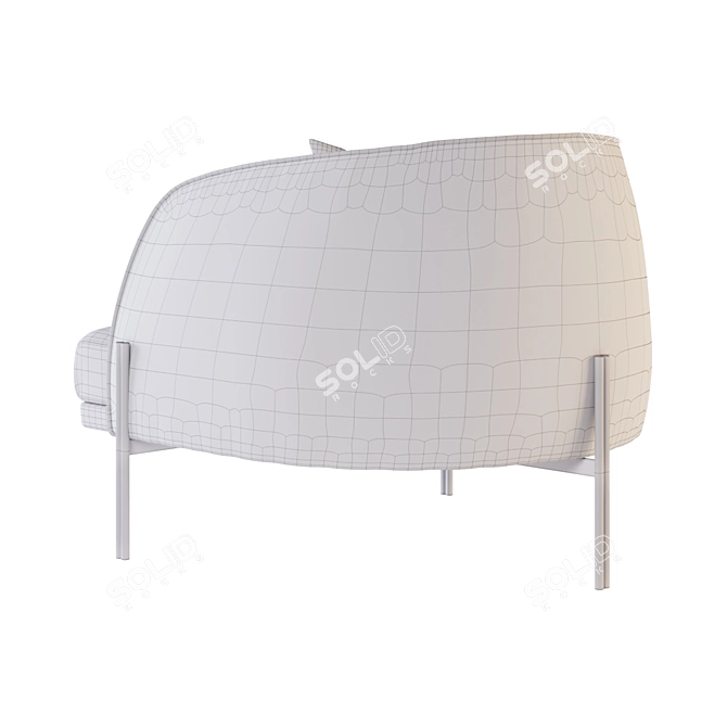 Elegant Caillou Armchair by Liu Jo 3D model image 5