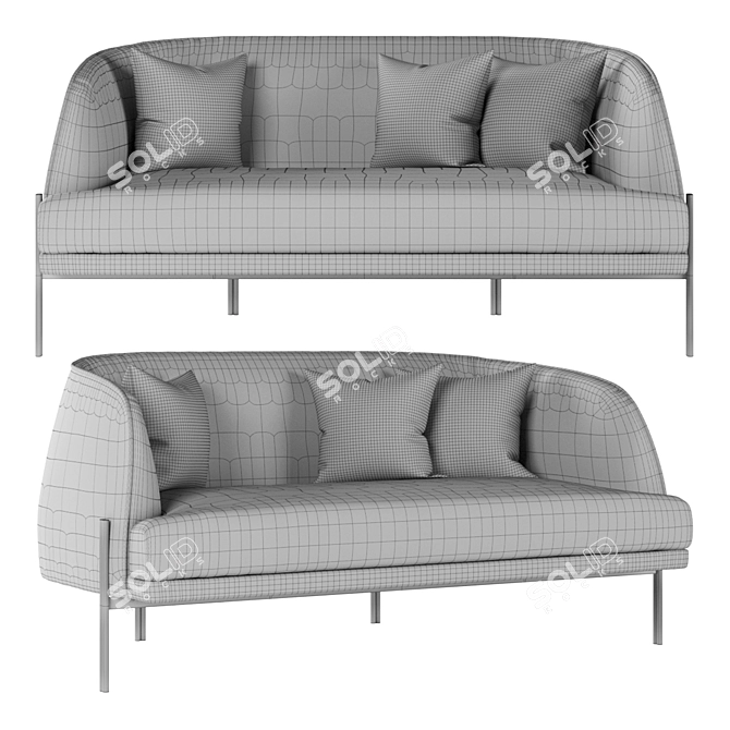  Stylish Caillou Liu Jo Sofa 3D model image 3