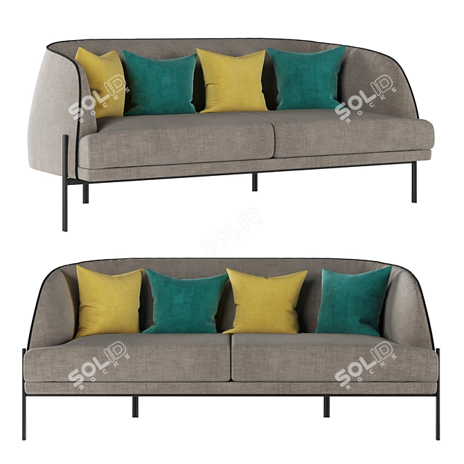 Luxury Caillou Liu Jo Sofa 3D model image 2