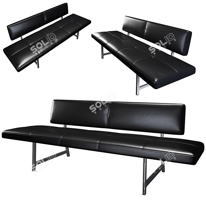 Elegant Foster 510 Bench 3D model image 1