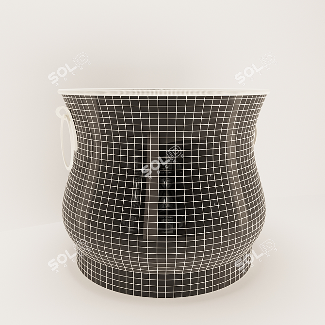 Copper Bliss: Decorative Vase 3D model image 2