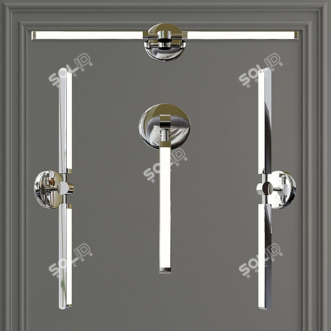 Gold Minimalist LED Pendant - Pris Minor 3D model image 3