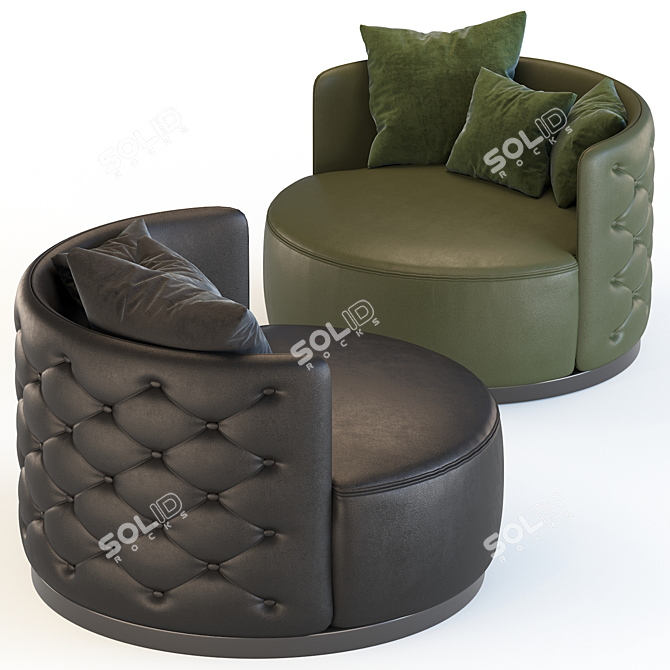 Charming Oscar Love Seat 3D model image 1