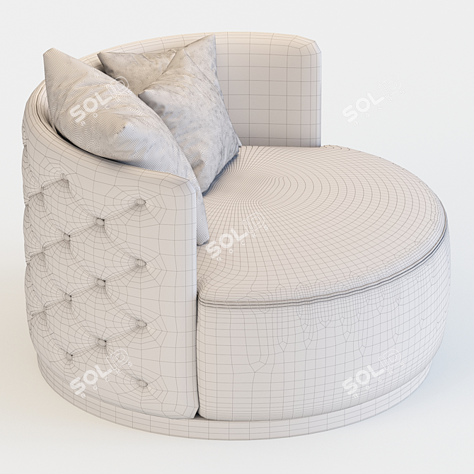 Charming Oscar Love Seat 3D model image 4