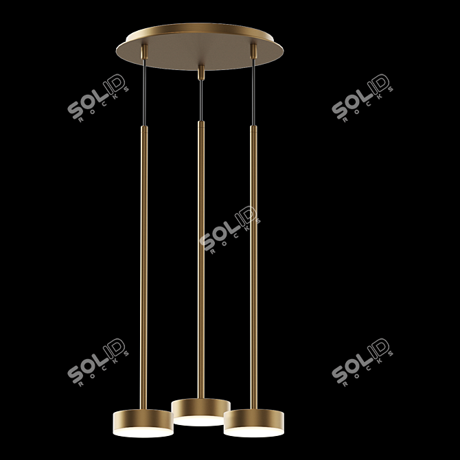 Scandinavian Style Hanging LED Lamp 3D model image 2