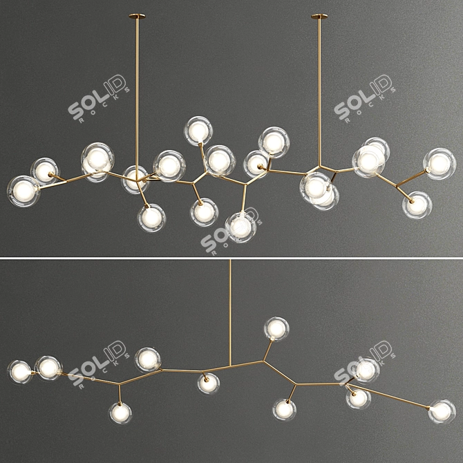 Elegant Giffin Chandelier 3D model image 1
