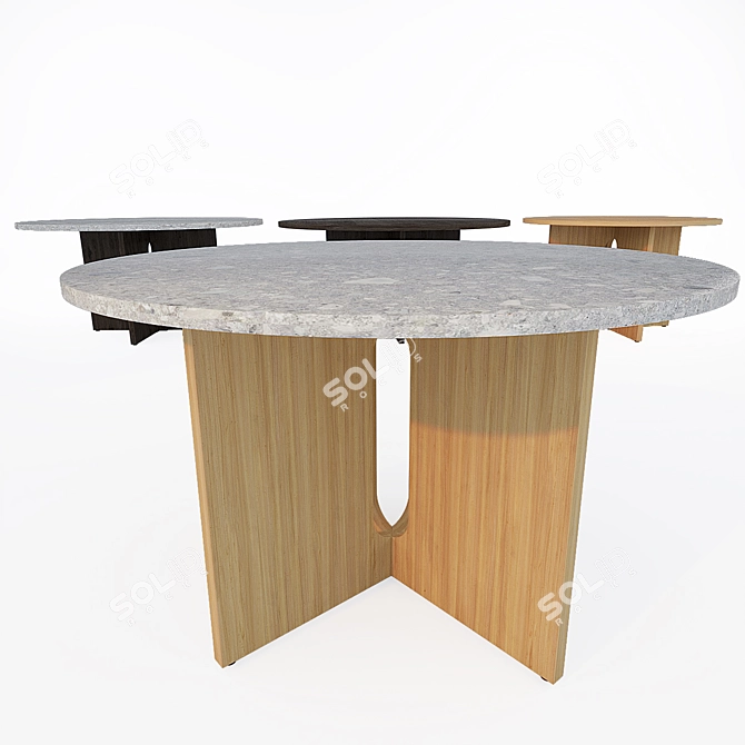 Menu Androgyne Dining Table: Scandinavian Design at its Finest 3D model image 1