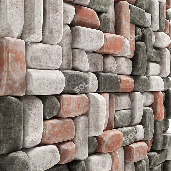 Stone Block Decor: High-Quality 3D Assets 3D model image 1