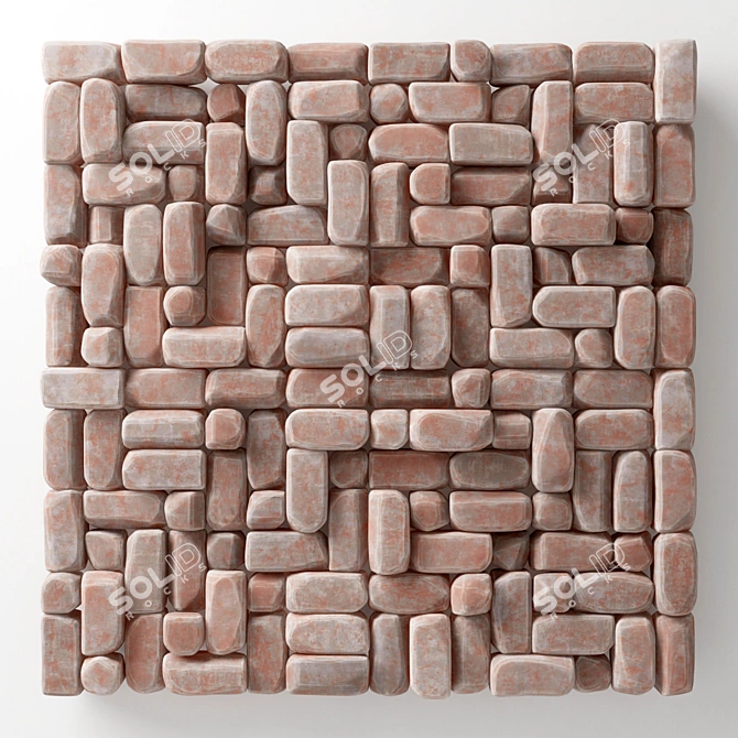 Stone Block Decor: High-Quality 3D Assets 3D model image 2