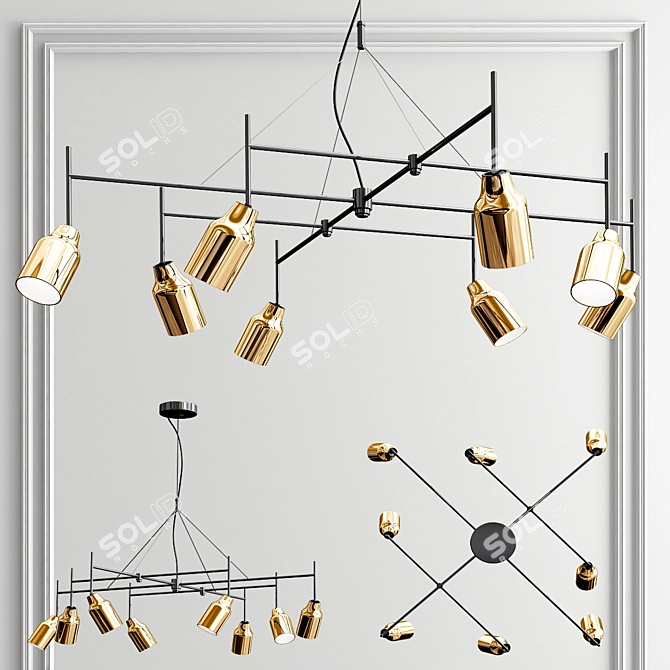 Illuminating Elegance: Super 8 Pendant 3D model image 1
