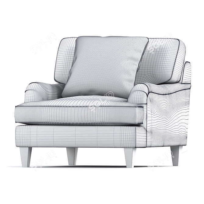 Omni Classic White Sofa 3D model image 5