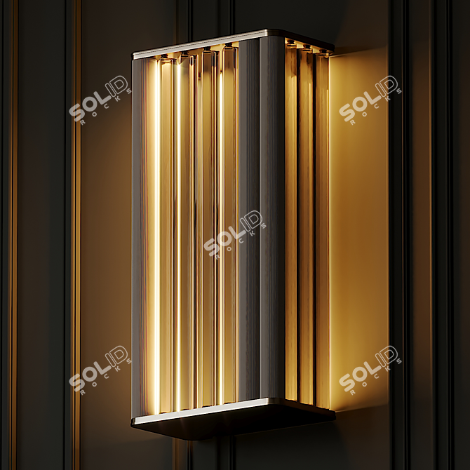 VeniceM Numa Brass & Glass Wall Sconce 3D model image 2