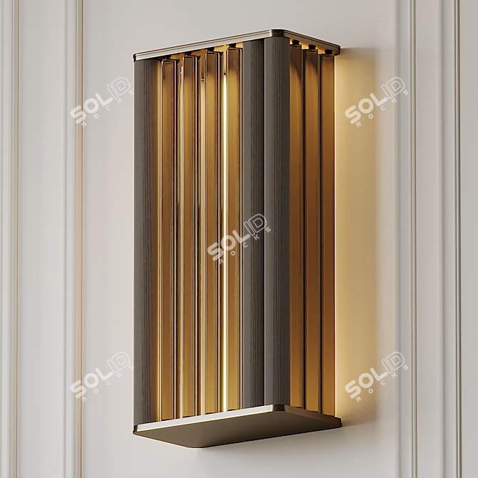 VeniceM Numa Brass & Glass Wall Sconce 3D model image 5