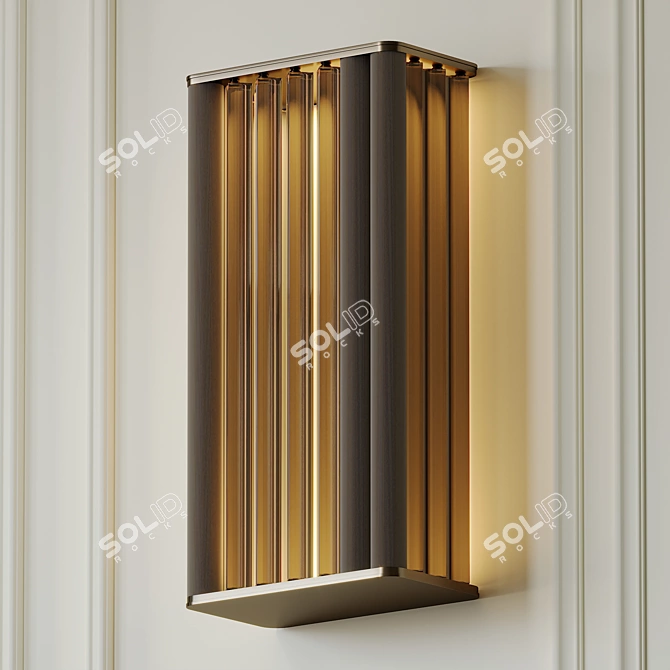 VeniceM Numa Brass & Glass Wall Sconce 3D model image 6