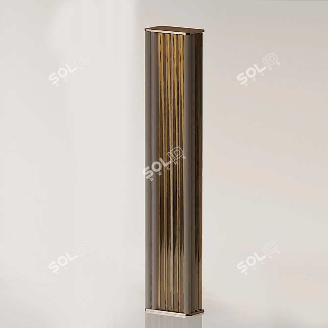 VeniceM Numa Brass Glass Floor Lamp 3D model image 1