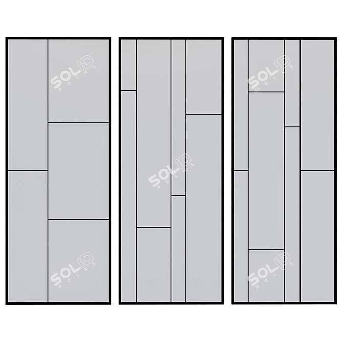 Title: Sleek Glass Partition 3D model image 3