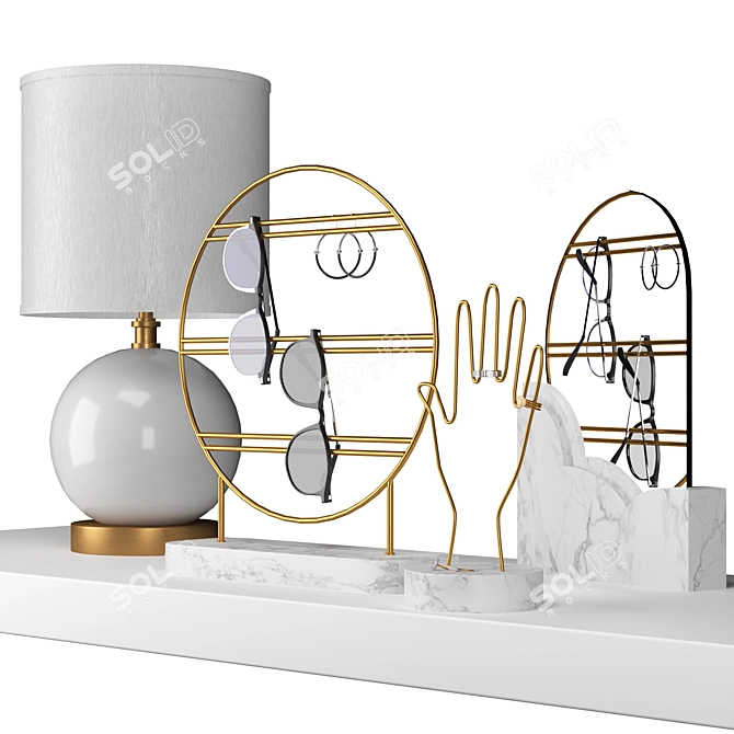 Elegant Decorative Interior Set 3D model image 2