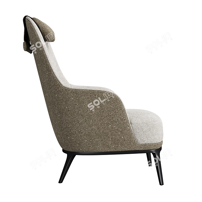 Poly S Armchair: Compact and Comfortable 3D model image 3