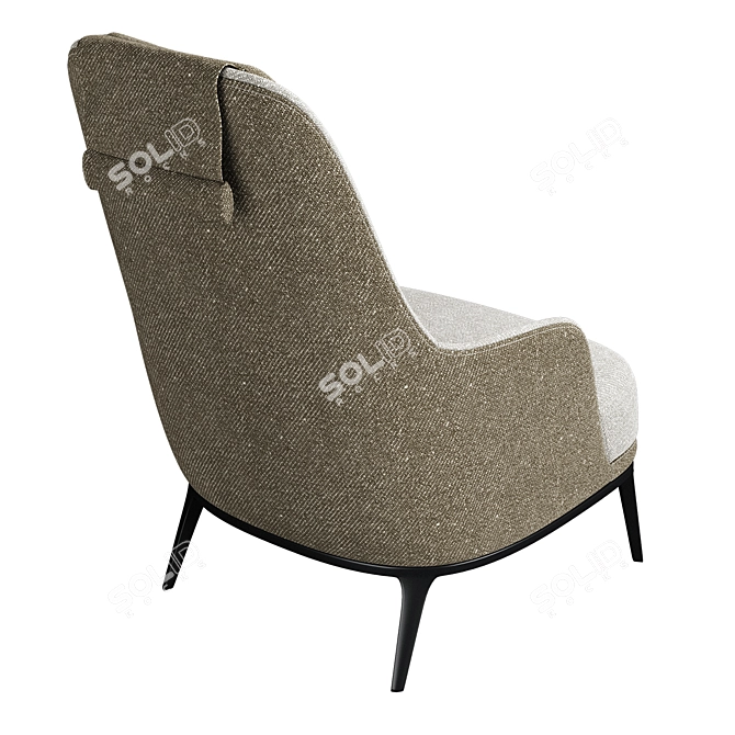 Poly S Armchair: Compact and Comfortable 3D model image 4