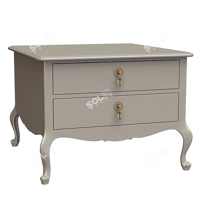 Elegant Vintage Side Table 3D model image 2