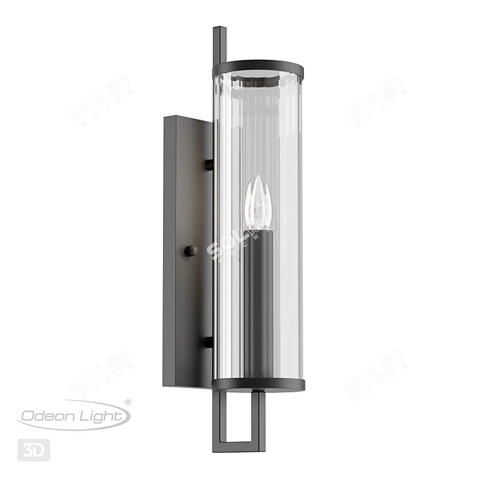 Elegant RENA Black Sconce - ODEON LIGHT 3D model image 1