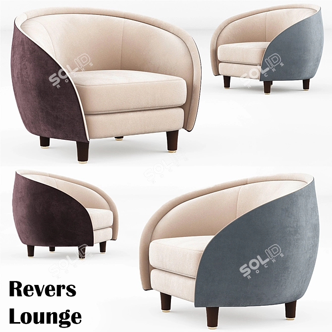 Revolutionize Your Space: Revers Lounge Chair 3D model image 1