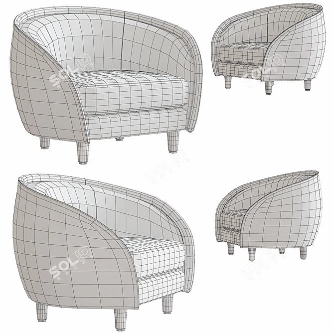 Revolutionize Your Space: Revers Lounge Chair 3D model image 2