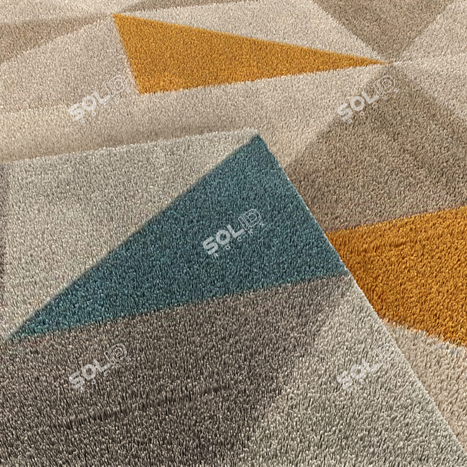 Elga Graphic Rug: Modern and Stylish 3D model image 2