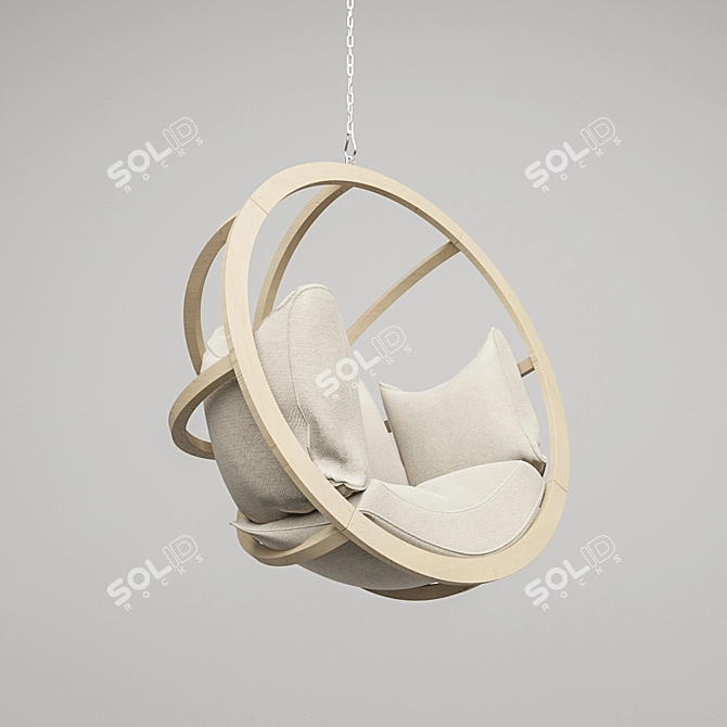 DeepLounge Hanging Chair: Stylish and Comfortable 3D model image 2