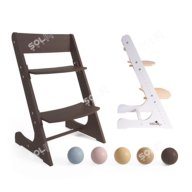 ErgoPed Adjustable Baby Chair 3D model image 7