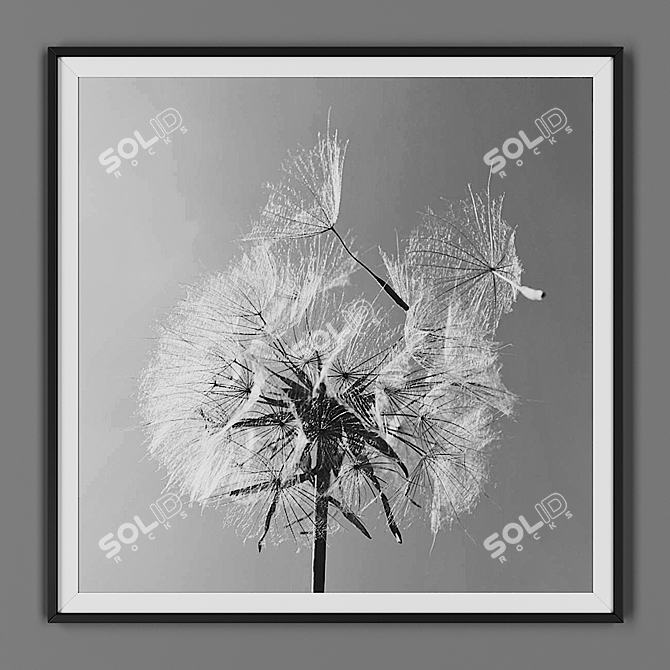 Black Framed Art Picture 3D model image 1