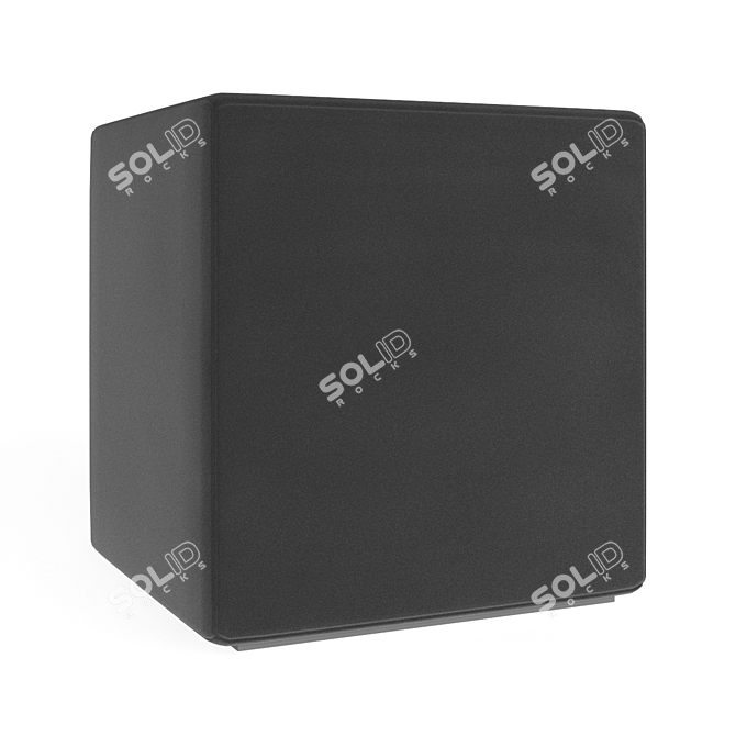 Porada Grey Pouf 45 3D model image 1