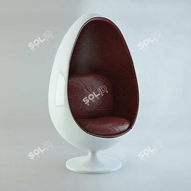 Danish Designed Ovalia Egg Chair 3D model image 1