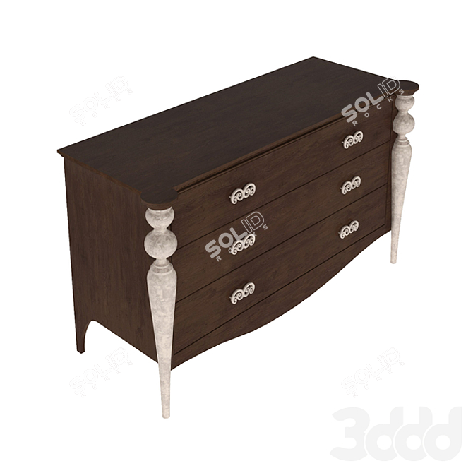 Elegant Galiano Dresser 3D model image 1