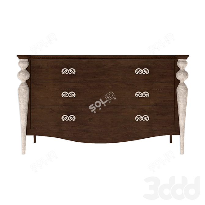 Elegant Galiano Dresser 3D model image 2