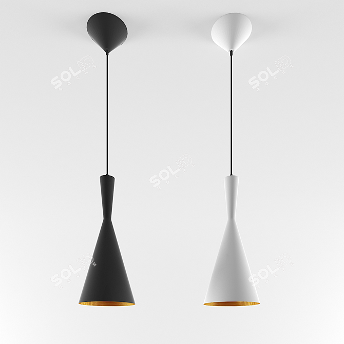 Adjustable Vintage Loft Pendant Lamp 3D model image 2