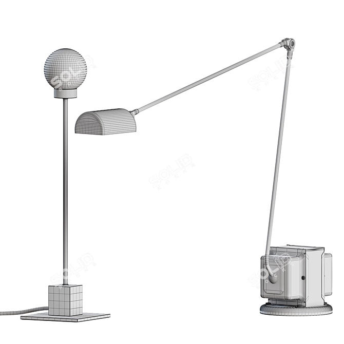 Effortless Elegance: Daphine Table Lamp 3D model image 5