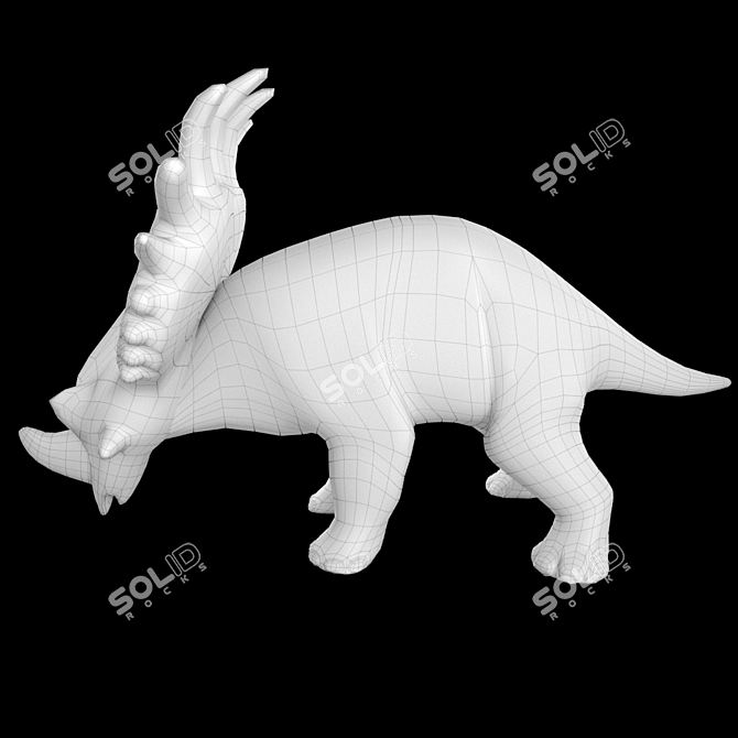 Roaming Styracosaurus Figurine 3D model image 4