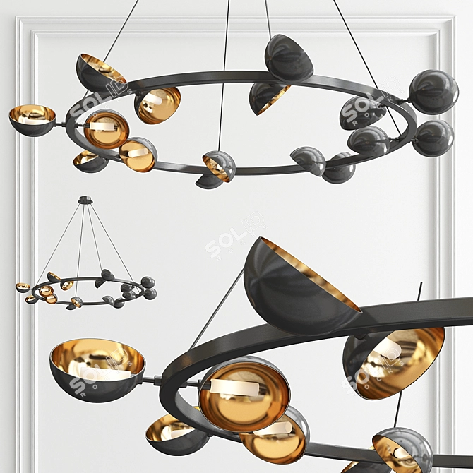 Elegance Reinvented: Avion Chandelier 3D model image 1