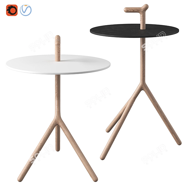 Yot: Lightweight and Stylish Side Table 3D model image 2