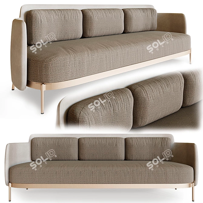 Tape Sofa: Quality and Style 3D model image 2