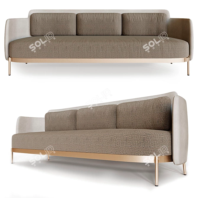 Tape Sofa: Quality and Style 3D model image 3