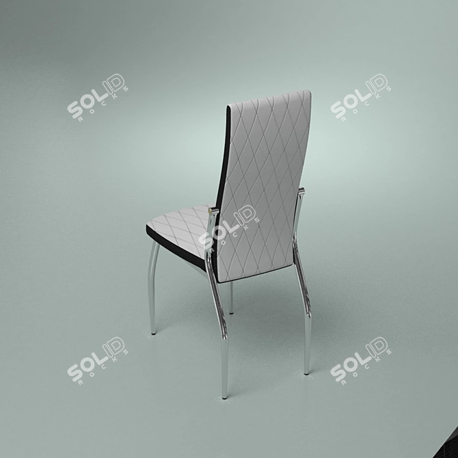 Modern White Kitchen Chair 3D model image 2