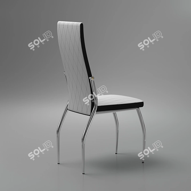 Modern White Kitchen Chair 3D model image 6