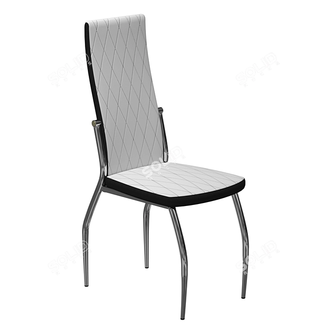 Modern White Kitchen Chair 3D model image 7