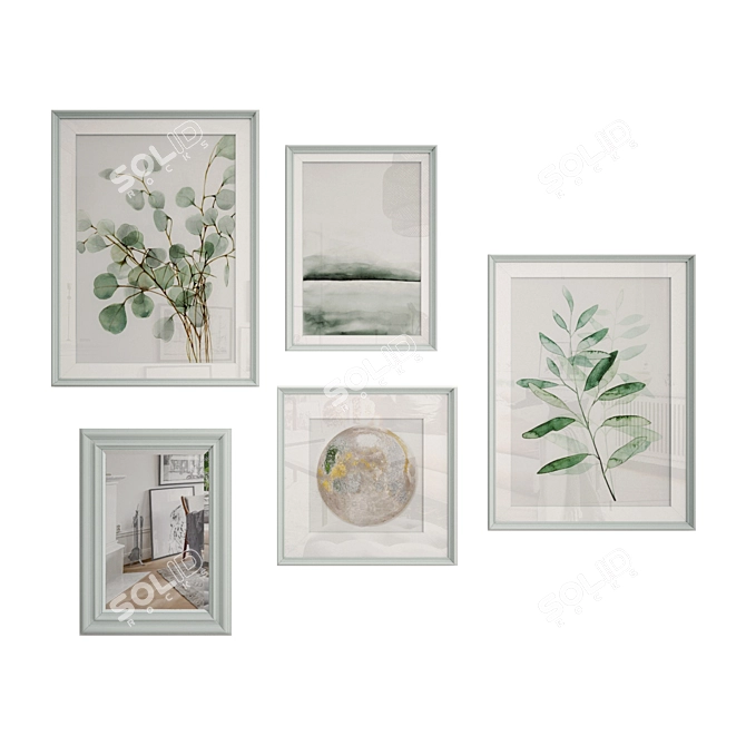 Beautiful Watercolor Study Set 3D model image 6